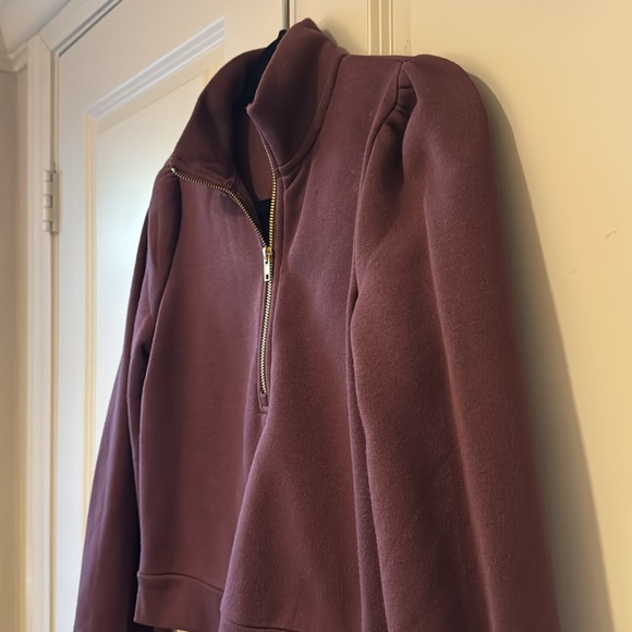 Z Supply Puffed Shoulder Quarterzip - Picture 3 of 4